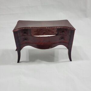 Vtg Renwal Dresser Table Plastic Dollhouse Miniature Pullout Drawer Brown USA